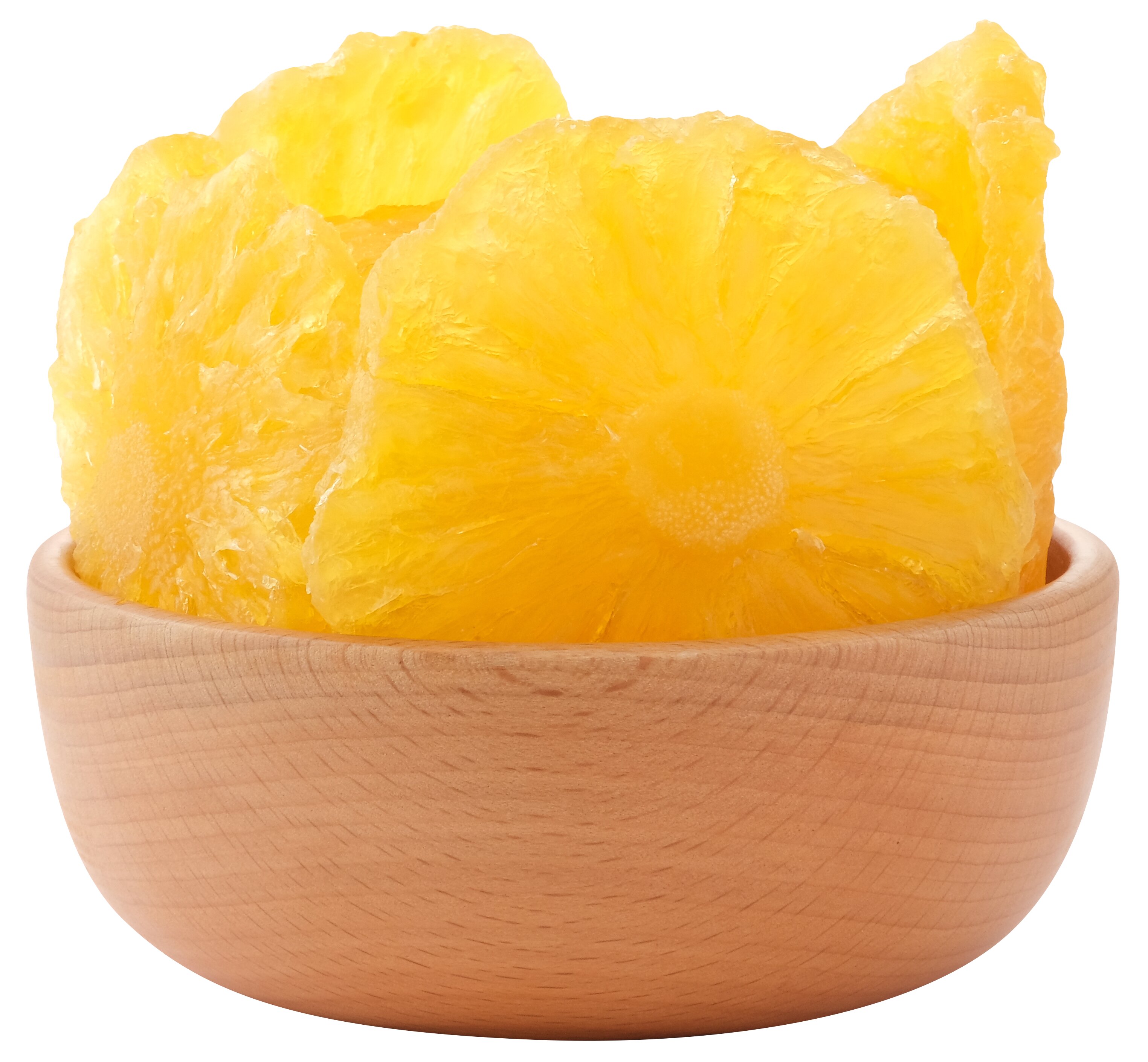 Fresh golden pineapples prepared for the drying process