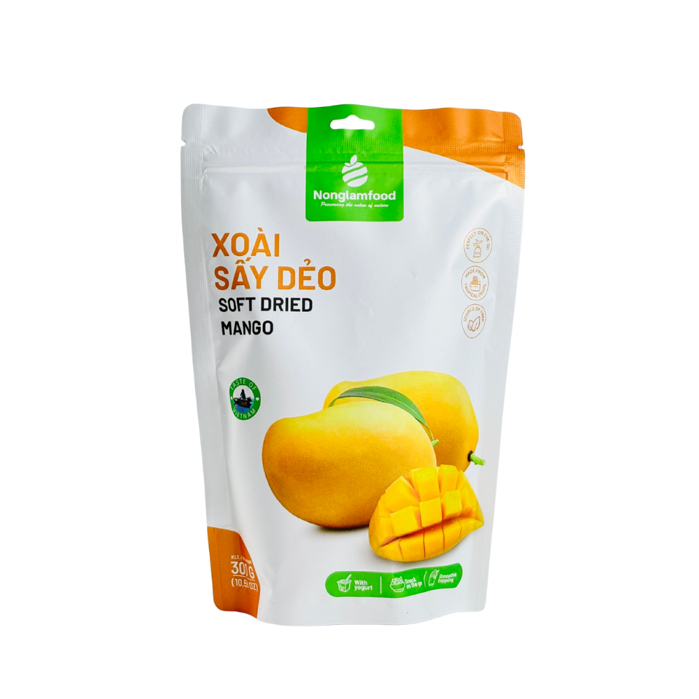 A refreshing tropical mango dry fruit smoothie