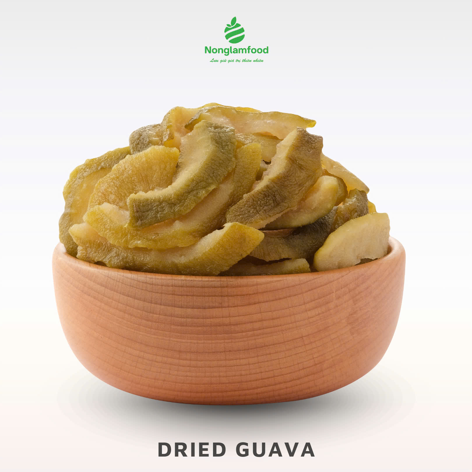 An assortment of tropical dried fruits including papaya, guava, and passion fruit