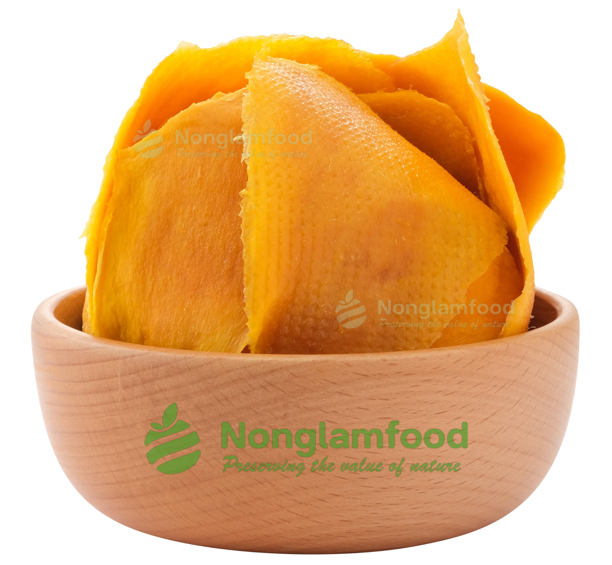 Properly preserved premium dried mango slices maintaining their golden color and texture